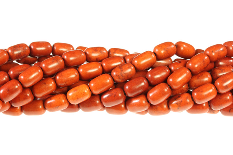 8x12mm coffee Magnesite Drum Beads 15.5" [t454c]