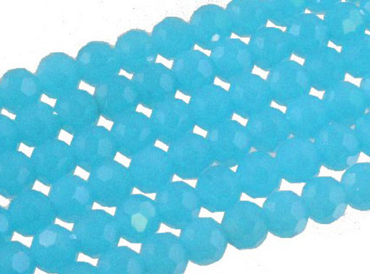 8mm Aqua Opal Quartz Round Beads 15.5" synthetic [uc8b6]