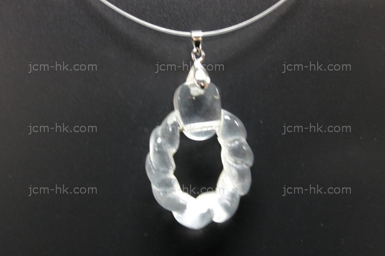 30X40mm Lucite Carved Designer Bead Pendant [z1186]