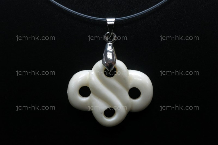 28X22mm Buffalo Bone Carved Designer Bead Pendant [z1344]