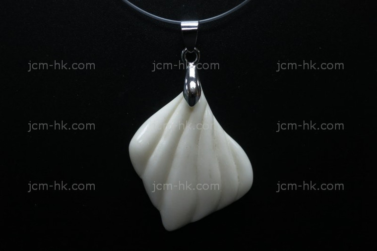 25x35mm Buffalo Bone Carved Designer Bead Pendant [z7403]