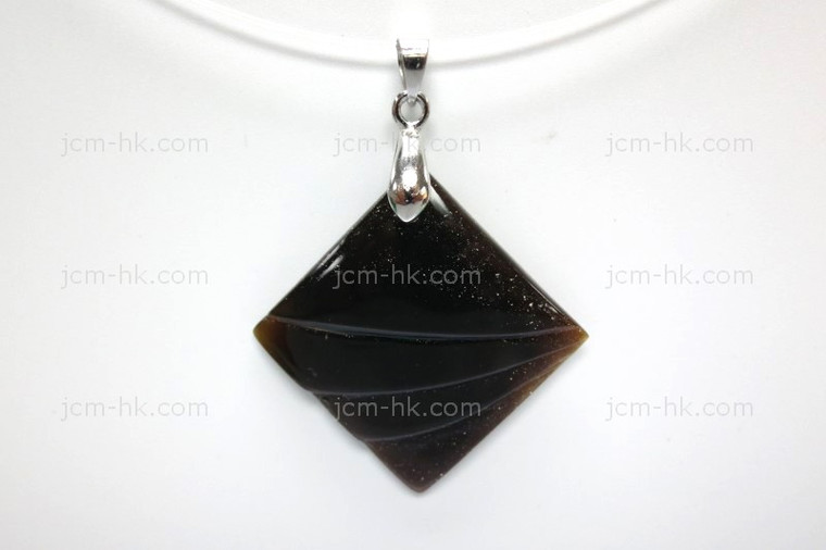 35X35mm Buffalo Horn Carved Designer Bead Pendant [z1537]