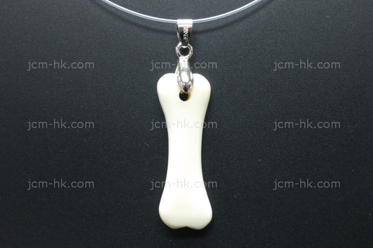 12X38mm Buffalo Bone Designer Bead Pendant [z1574]