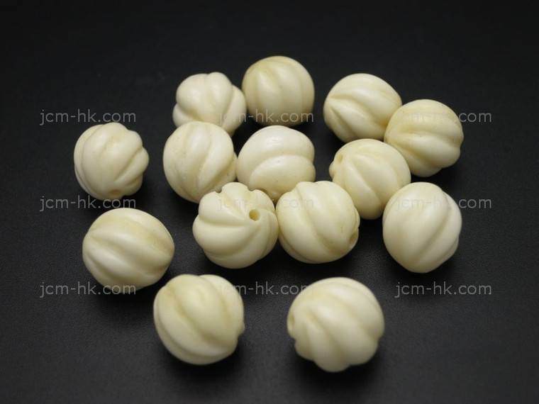 12mm Buffalo Horn Round Rope Beads 10pcs. [z2149]