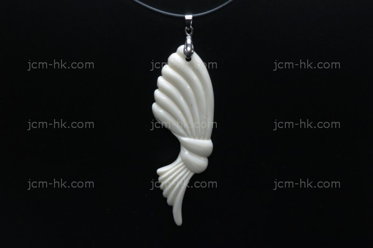 25x78mm Buffalo Bone Carved Designer Bead Pendant [z5047]