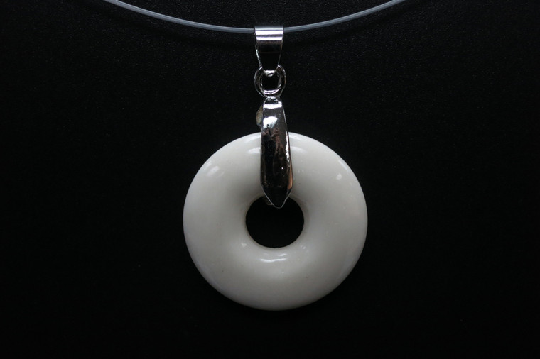 25x25mm Buffalo Bone Donut Designer Bead Pendant [z5085]