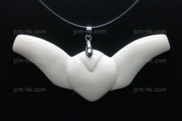 66x30mm Buffalo Bone heart Designer Bead Pendant [z5087]