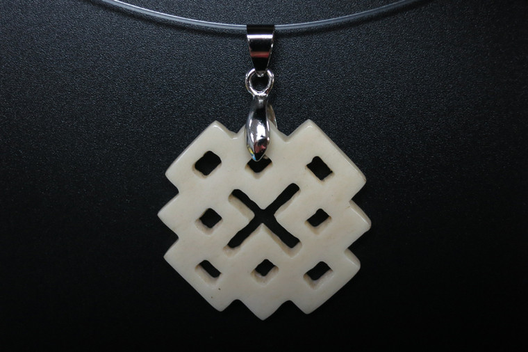 30x30mm Buffalo Bone Knot Designer Bead Pendant [z5443]