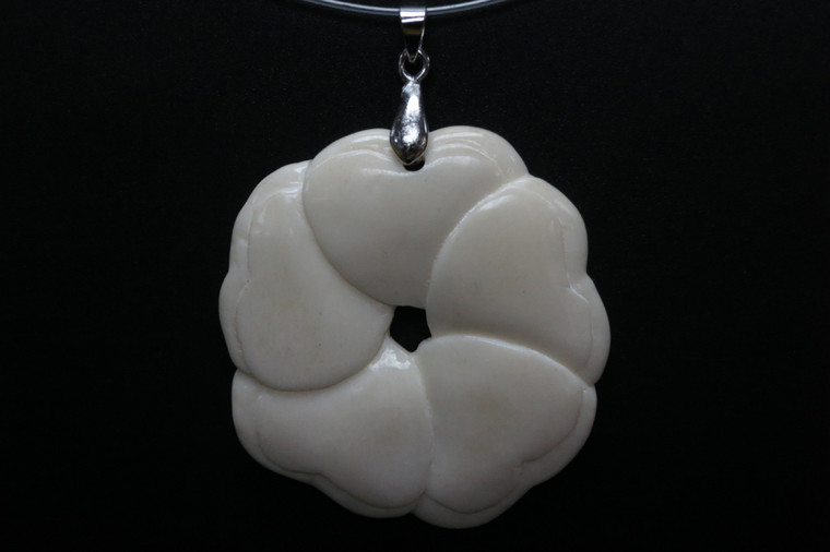 40x45mm Buffalo Bone Designer Bead Pendant [z5533]