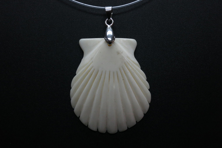 35x38mm Buffalo Bone Shell Designer Bead Pendant [z5543]