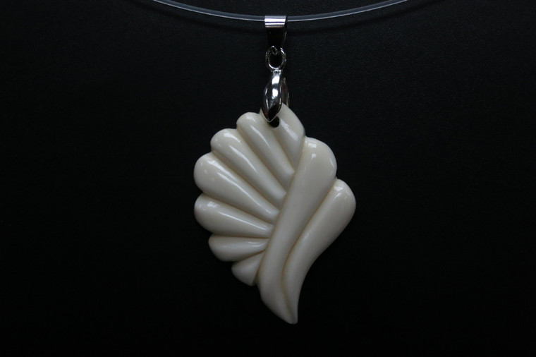 28x35mm Buffalo Bone Designer Bead Pendant [z8329]