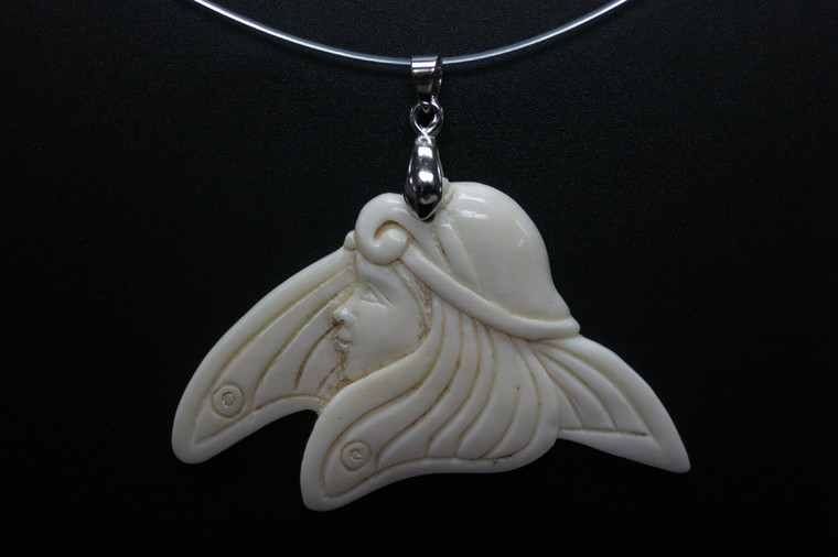 58x38mm Buffalo Bone Beauty Designer Bead Pendant [z5736]