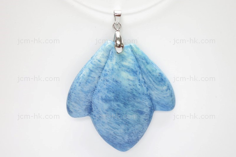 48x50mm Buffalo Bone Designer Bead Pendant, Natural Dyed [z7350]