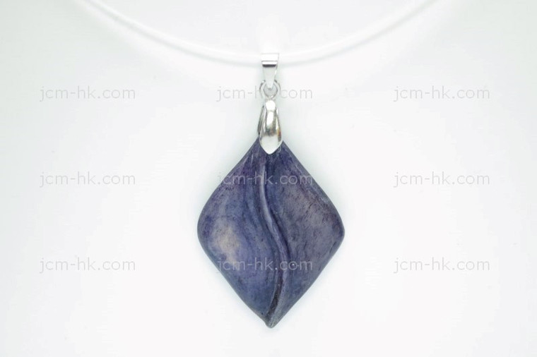 26x36mm Buffalo Bone Designer Bead Pendant, Natural Dyed [z7406]