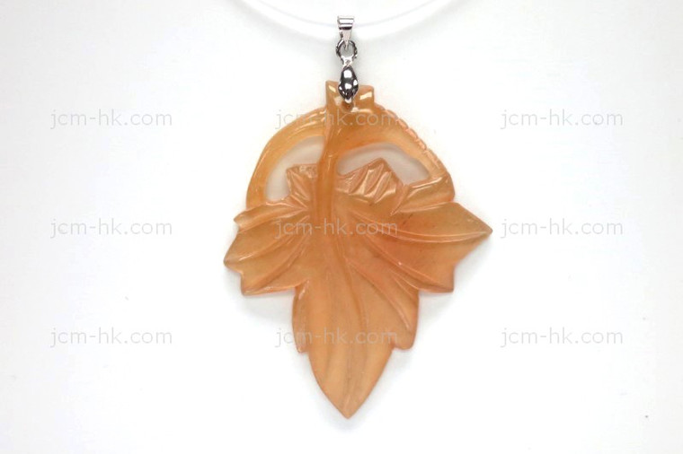 48x60mm Amber Horn flower Designer Bead Pendant [z7390]