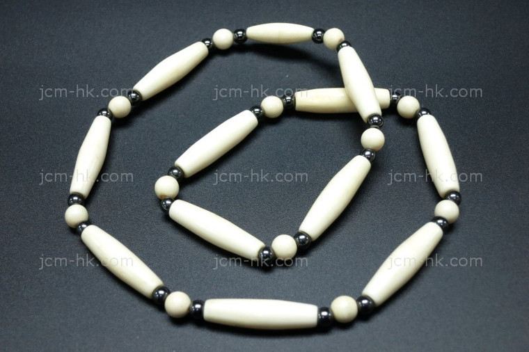 26x7mm Buffalo Bone Necklace 18" [z7635]