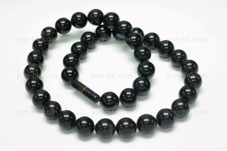 10mm Buffalo Horn Beads Necklace 18" [z7670]