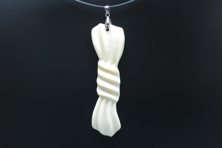 25x88mm Buffalo Bone Designer Bead Pendant [z8450]