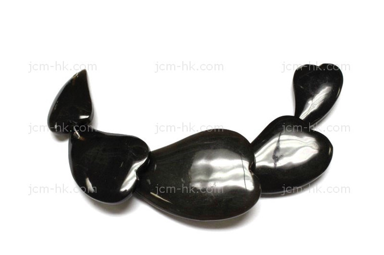 18x32mm-15x40mm Buffalo Horn Heart Part fully drill 5pcs [z8475]