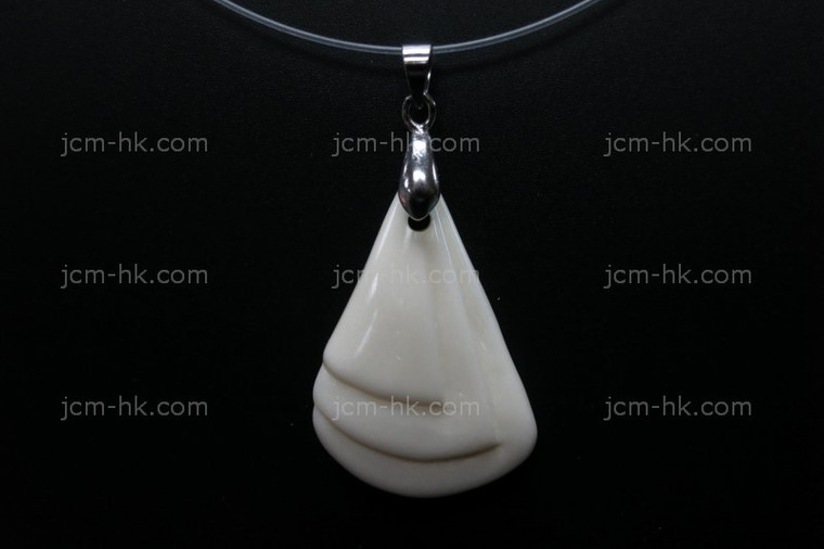 22x35mm Buffalo Bone Designer Bead Pendant [z8540]