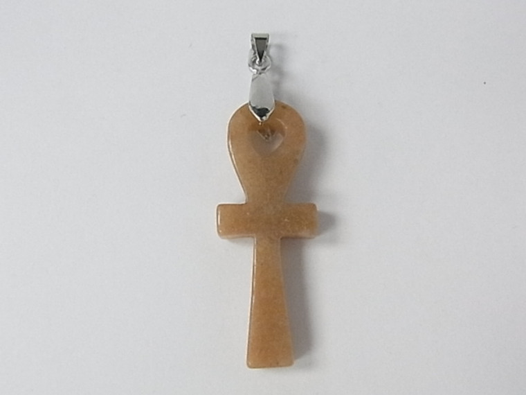 45mm Red Aventurine Special Cut Cross Pendant [e1251]