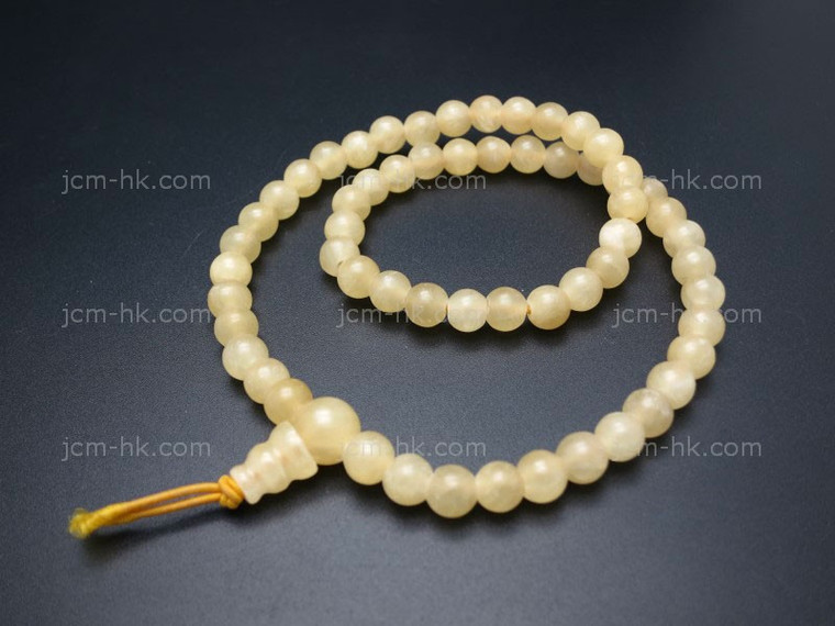 6mm Golden Jade Elastic Power Bracelet [e3194]