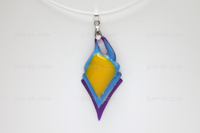 26X58mm Lucite Carved Designer Bead Pendant [z1160]