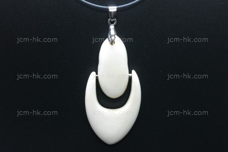 28x58mm Buffalo Bone Dangling Designer Bead Pendant [z5078]