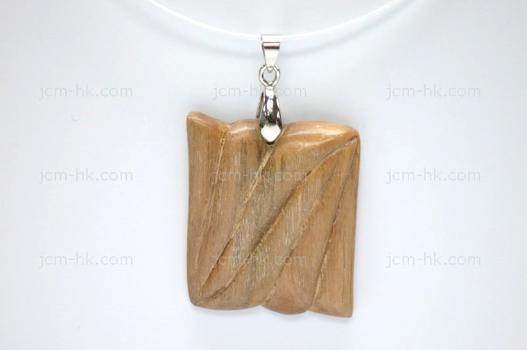 28x35mm Wood Designer Bead Pendant [z7179]