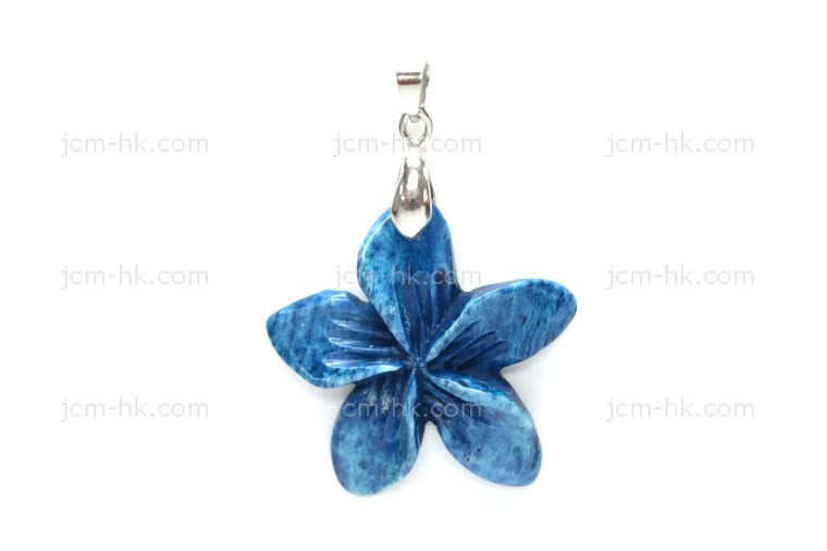 32x32mm Buffalo Bone Designer Bead Pendant, Natural Dyed [z7276]