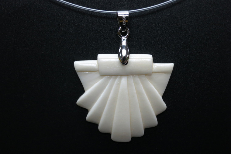 35x32mm Buffalo Bone Designer Bead Pendant [z8311]