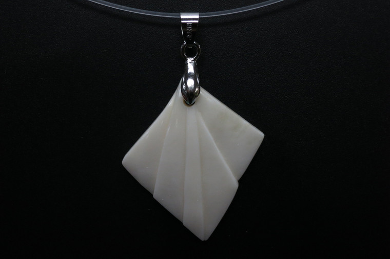 30x35mm Buffalo Bone Designer Bead Pendant [z8351]