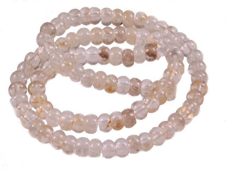 6mm Rulite Quartz Rondelle Beads 15.5" synthetic [wa113]