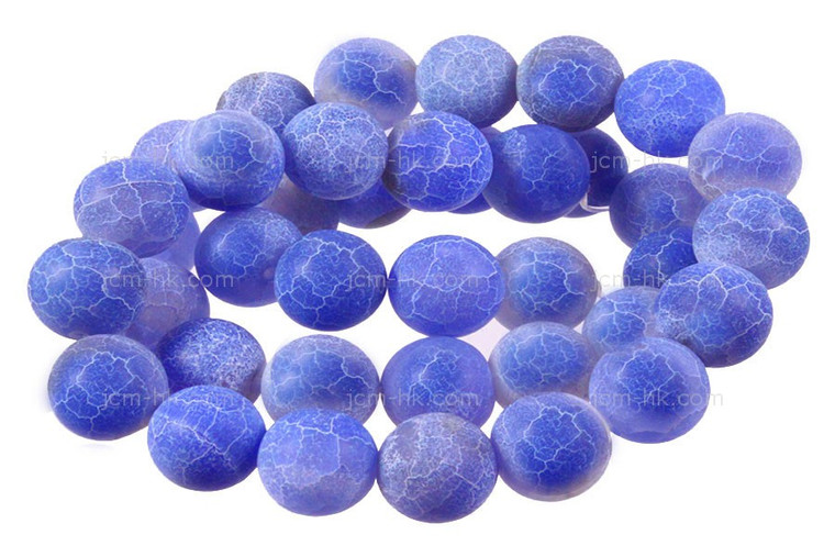 8mm Blue Spider Agate Round Beads 15.5" dyed [8f31b]