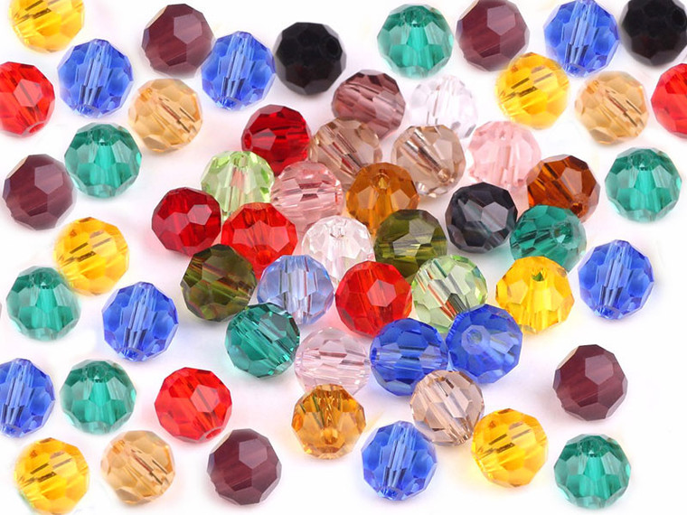 Mix & Match 10mm Crystal Faceted Round 50 Beads [xu9]
