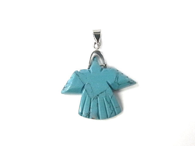 24mm Turquoise Phoenix Pendant [y109d]