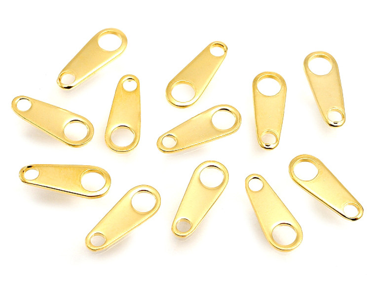6x3mm Gold Plated Chain Tab About 50pcs. [y308c]