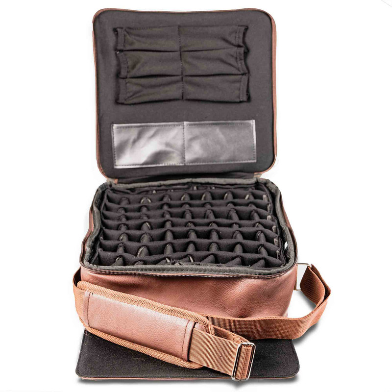White Bare Essential Oil Storage Case Genuine Leather Essential Oil  Carrying Cas