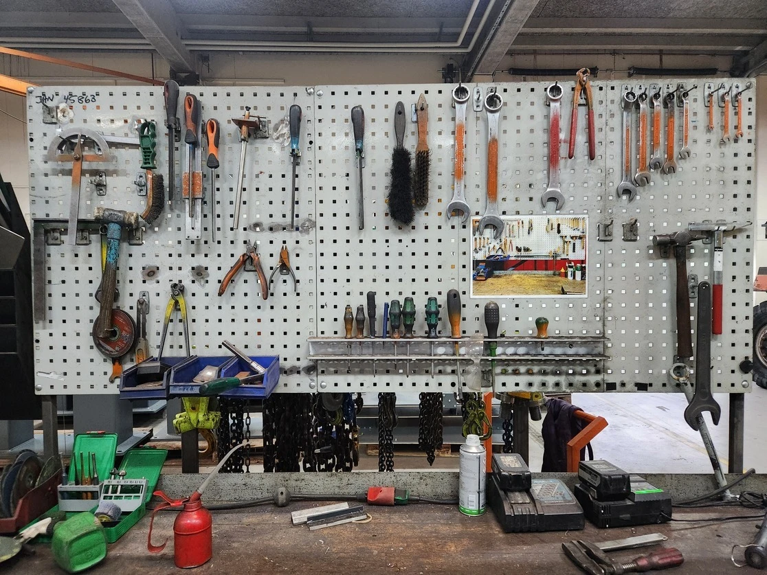Finished custom van storage system designed using 3D scanning and CAD workflows, providing organized tool storage, improved efficiency, and maximum use of cargo space.