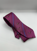 Taylor's Ties Pheasant Stripe Hot Pink