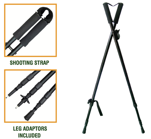 HSF Bipod Shooting Stick Black