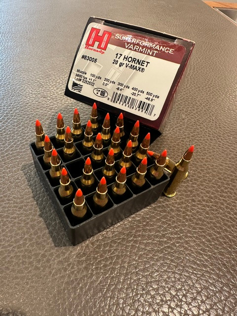 Hornady .17 Hornet 20gr V-Max SPF Varmint