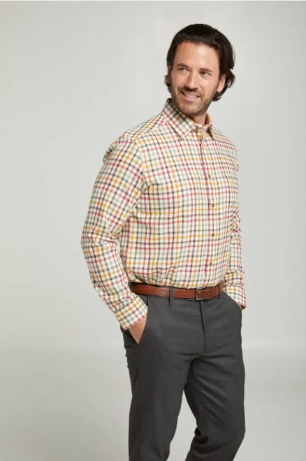 Doubletwo Gold Tattersall Check Warm Handle Shirt