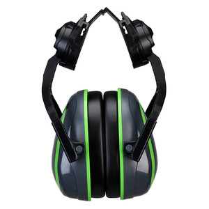 Portwest PW03 - HV Extreme Ear Defenders Green Low Clip-On Metal Free - SNR 23dB