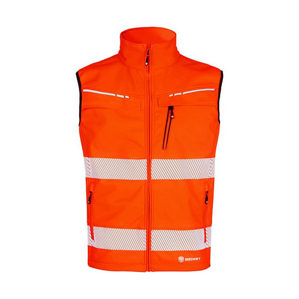 Beeswift Deltic Hi-Vis Softshell Rail Bodywarmer
