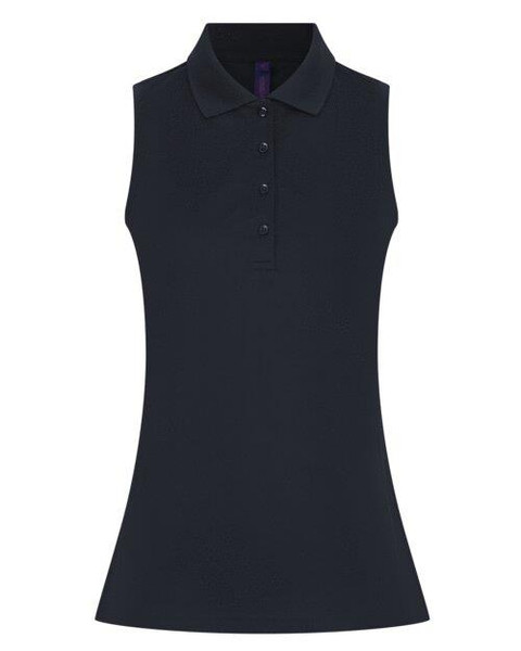 Henbury H477 Ladies Sleeveless Polo Shirt