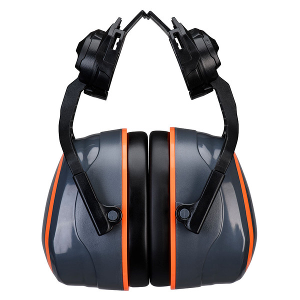 Portwest PW05 - HV Extreme Ear Defenders Orange High Clip-On Metal Free - SNR 28dB