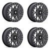 Set 4 MSA Offroad M48 Portal Beadlockx6 4x156 Black Machine Black Wheels 38mm