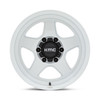 Set 4 KMC KM728 Lobo 17x9 5x5 Gloss White Wheels 17" -38mm Rims