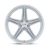 Set 4 20" Foose F174 CF8 20x10 5x120 Gloss Silver Wheels 22mm Rims